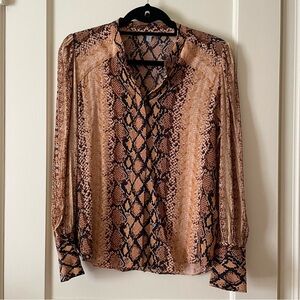 Joie Snakeskin Print Blouse